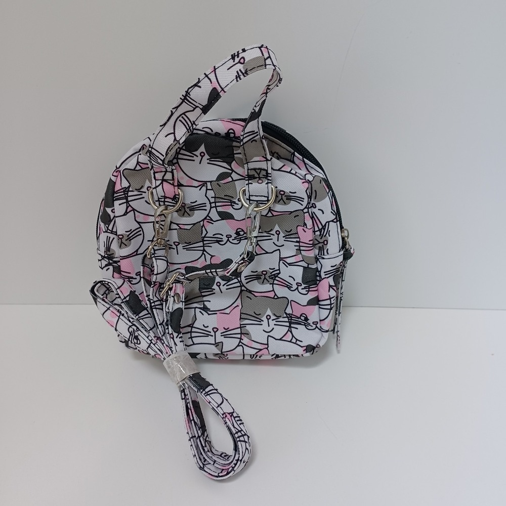 Union Bay Outlander Mini Backpack Purse Cats And Stripes With Carry Handles NWOT - Picture 2 of 7